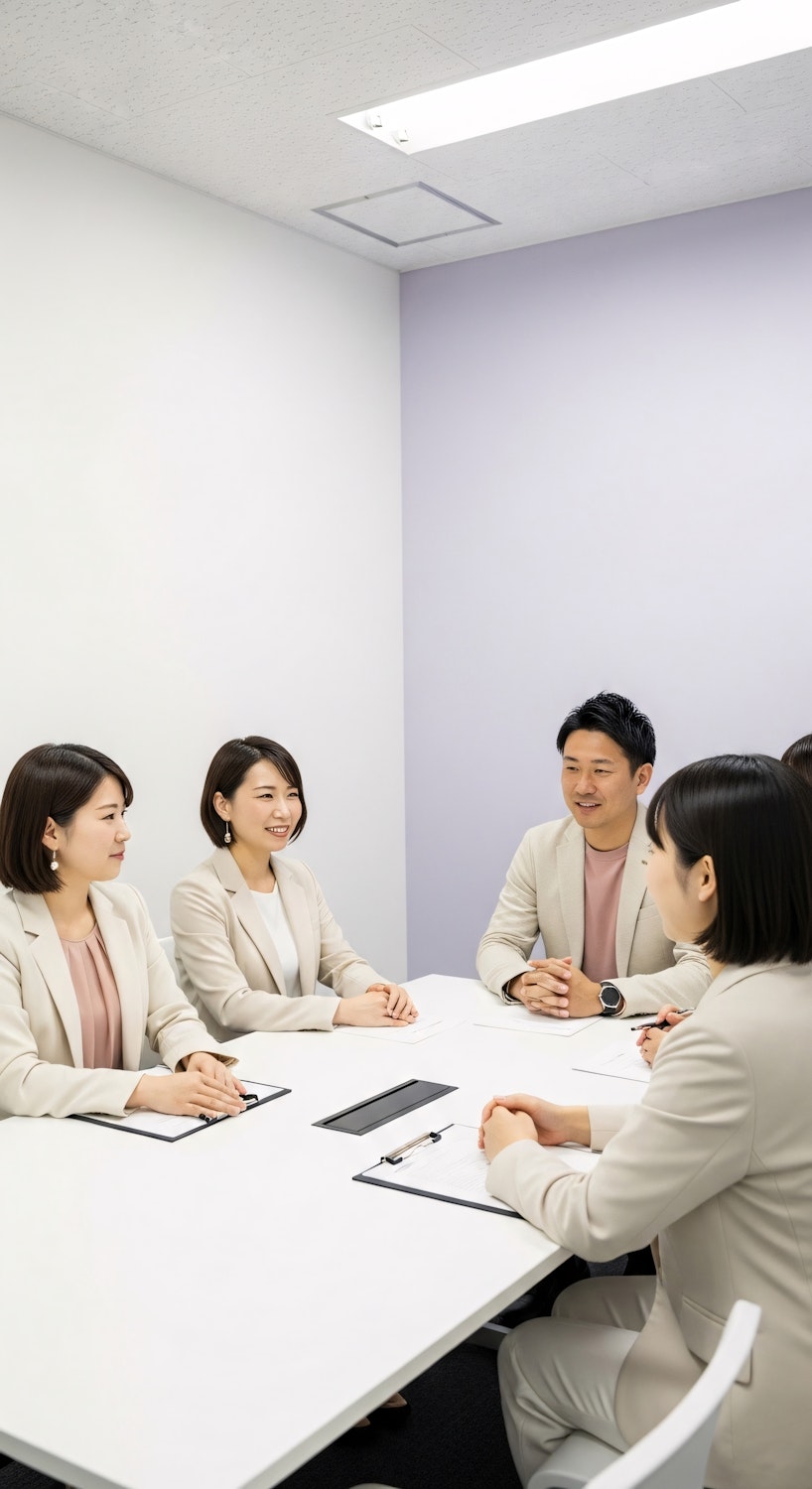 A brand team planning a campaign around a table